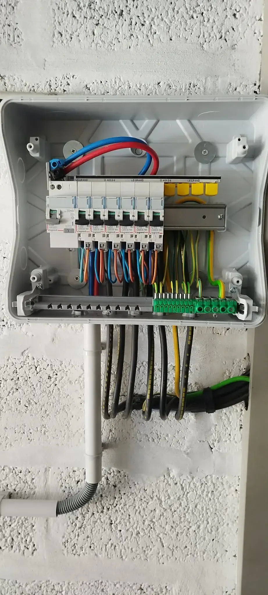 Installation de tableau électrique modulaire